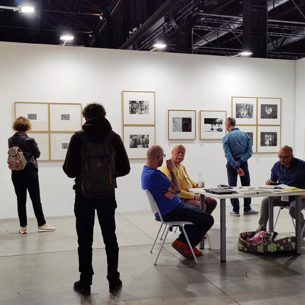 The Phair - attendees viewing the works