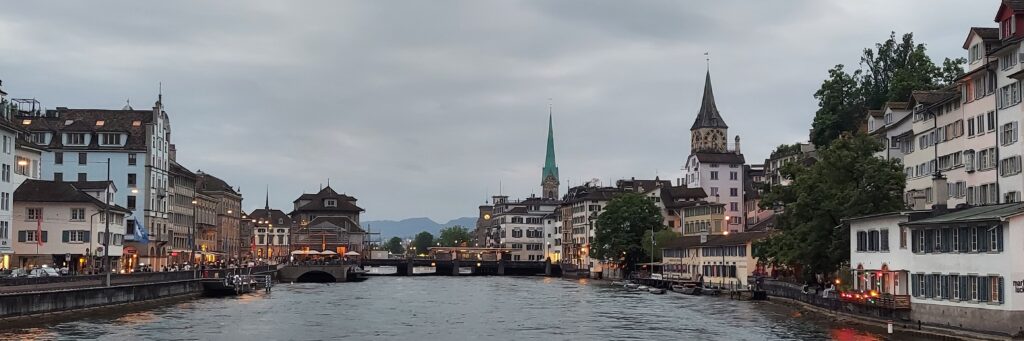 Zurich Switzerland Limmat river strolling