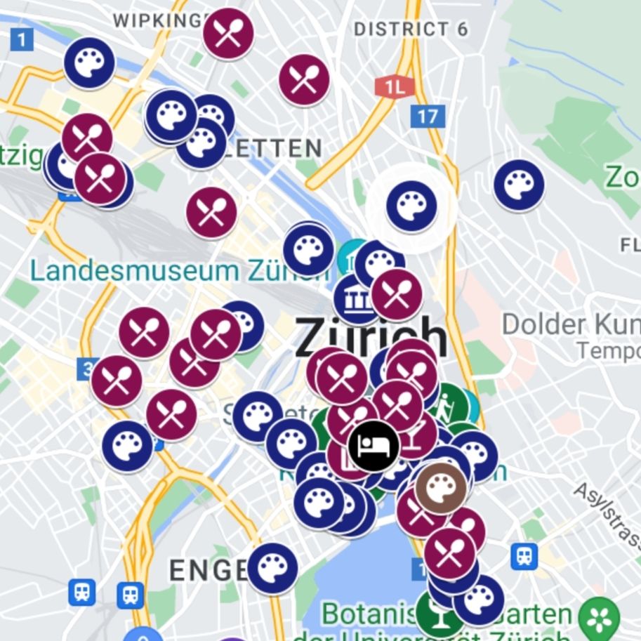 Art Nomads' Zurich map Art weekend 2024