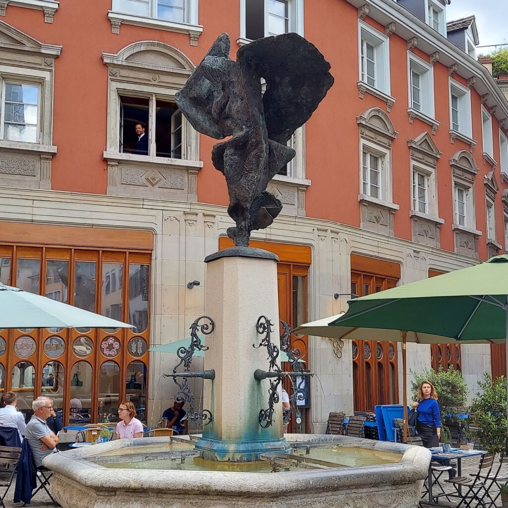 Zurich Switzerland community water fountains